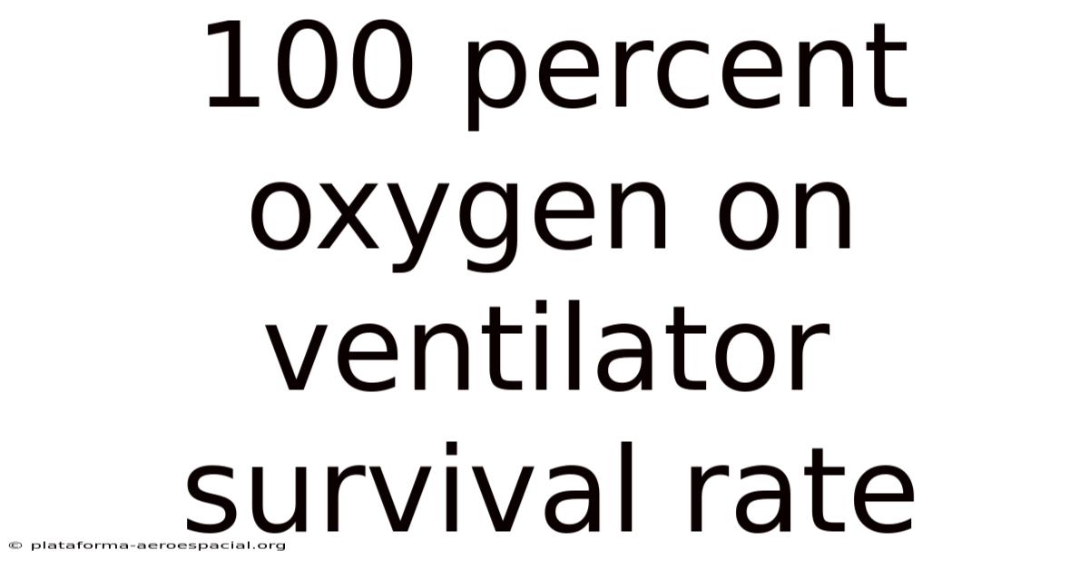 100 Percent Oxygen On Ventilator Survival Rate