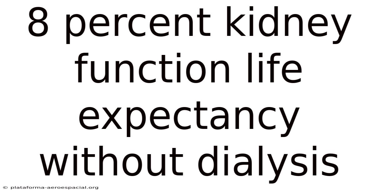 8 Percent Kidney Function Life Expectancy Without Dialysis