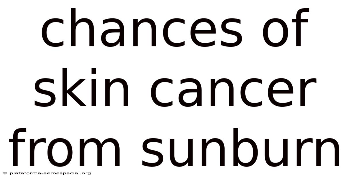 Chances Of Skin Cancer From Sunburn