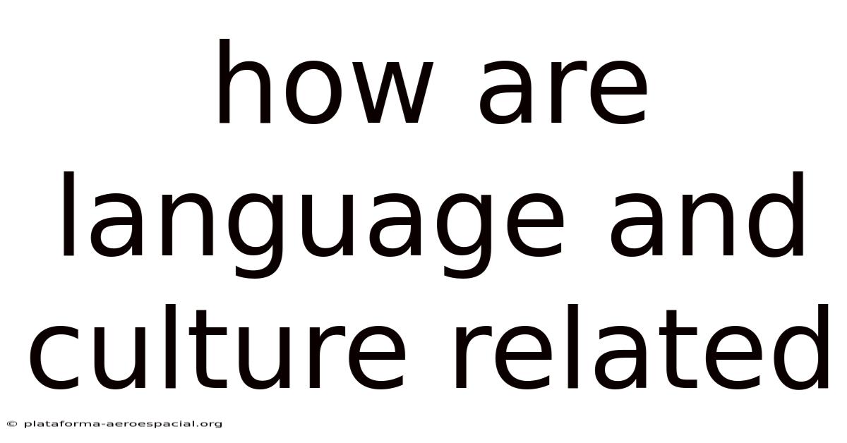 How Are Language And Culture Related