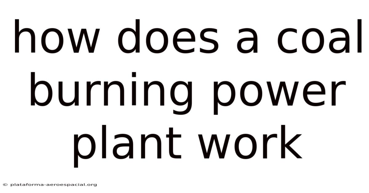 How Does A Coal Burning Power Plant Work