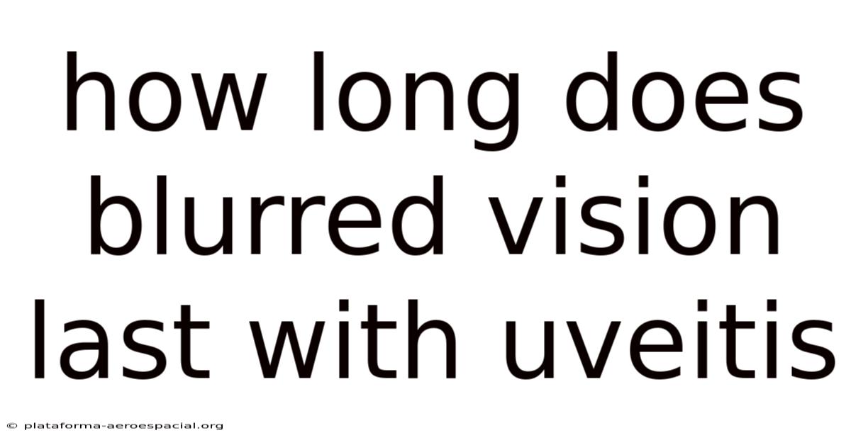 How Long Does Blurred Vision Last With Uveitis