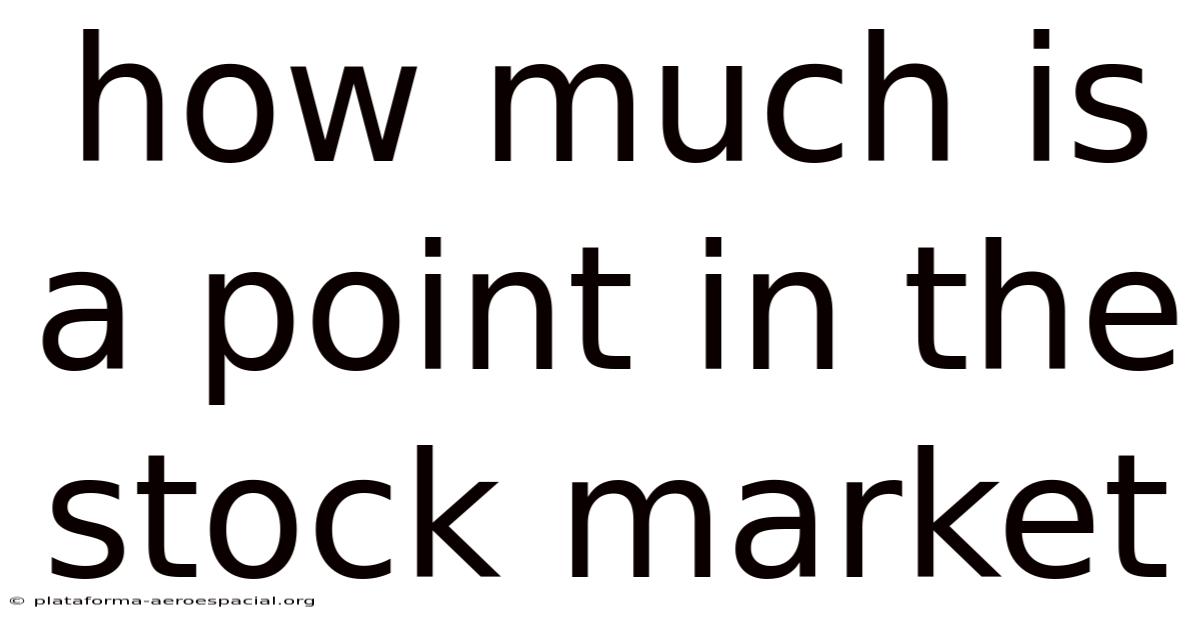 How Much Is A Point In The Stock Market