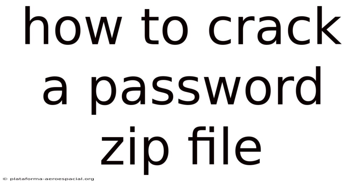 How To Crack A Password Zip File