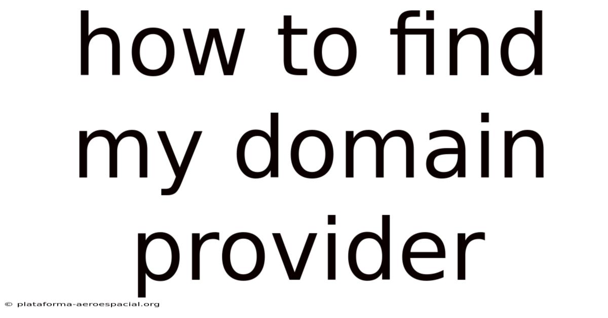 How To Find My Domain Provider