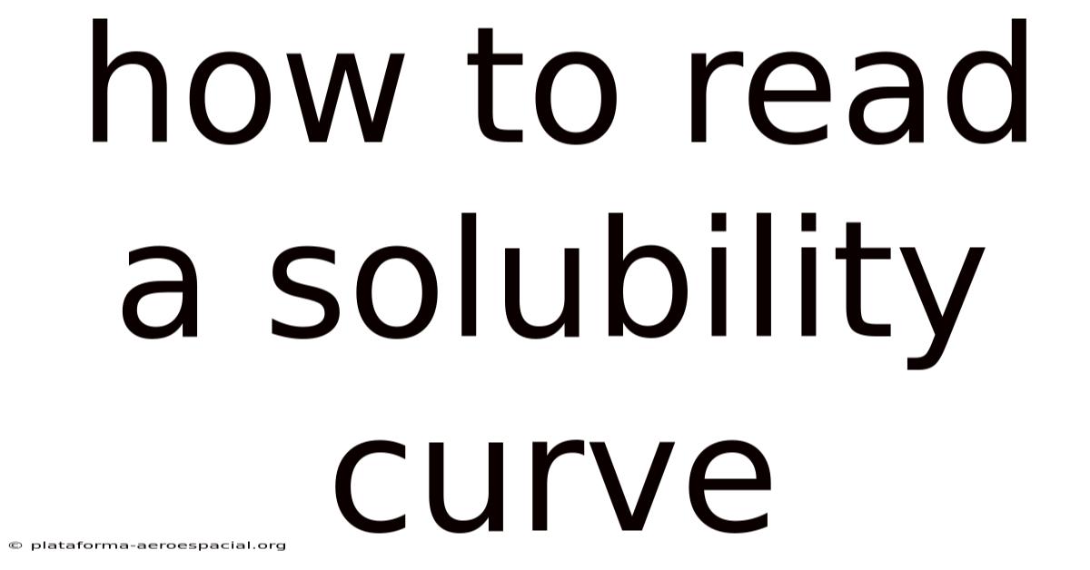 How To Read A Solubility Curve