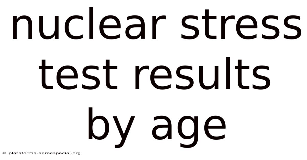 Nuclear Stress Test Results By Age
