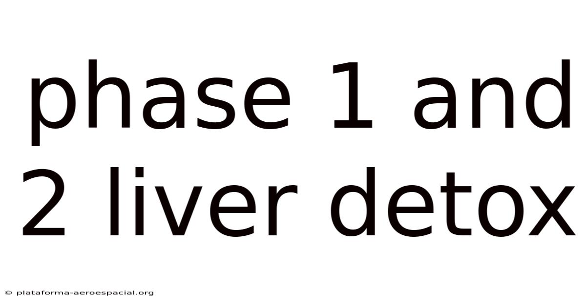 Phase 1 And 2 Liver Detox
