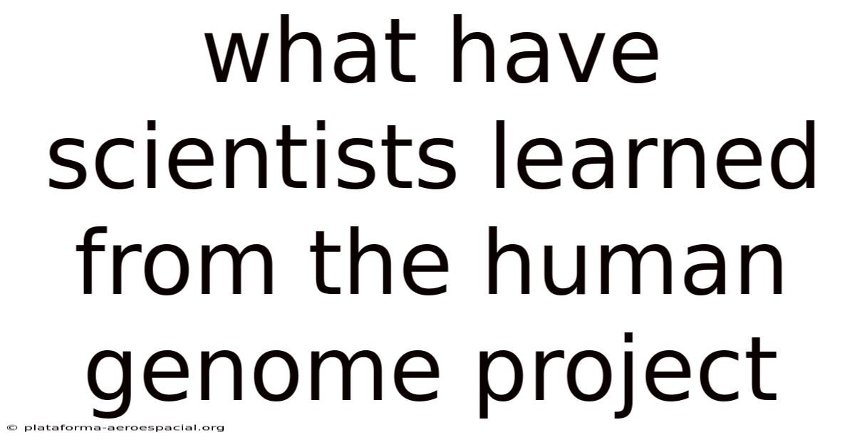 What Have Scientists Learned From The Human Genome Project