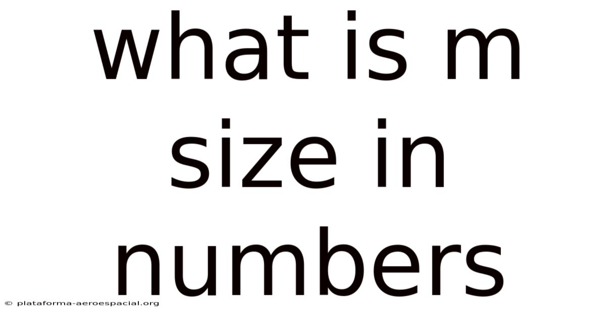 What Is M Size In Numbers