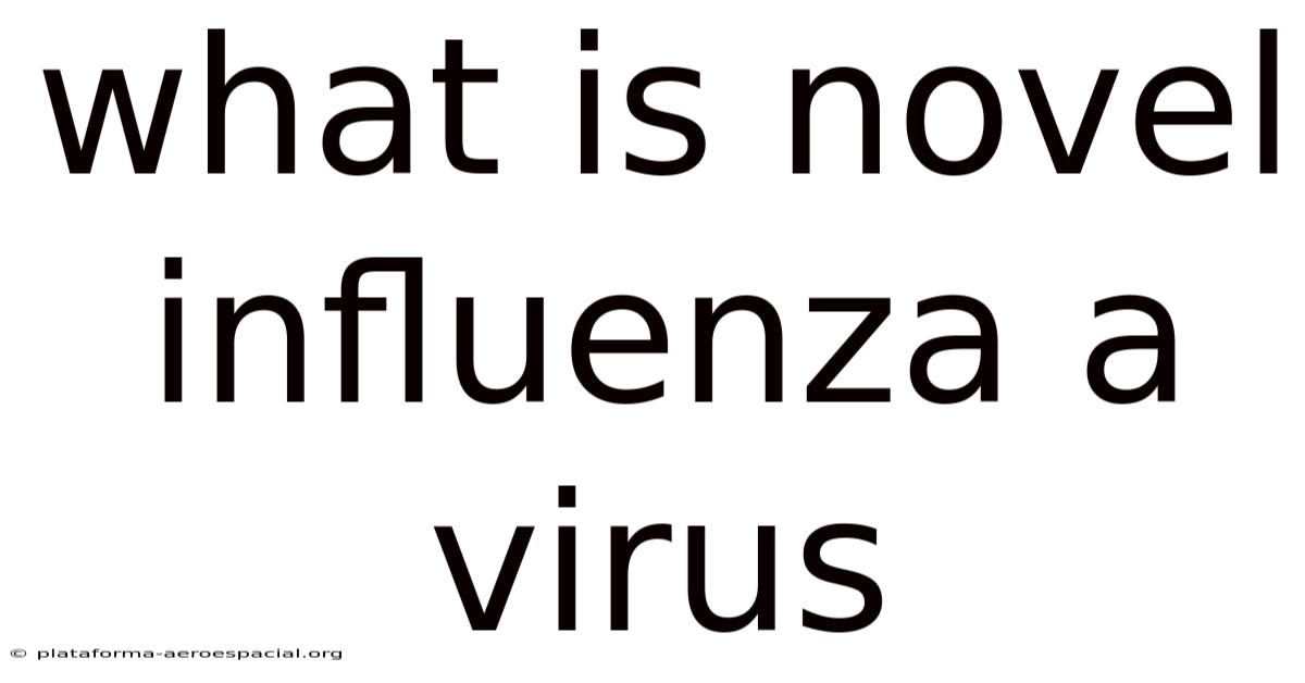 What Is Novel Influenza A Virus
