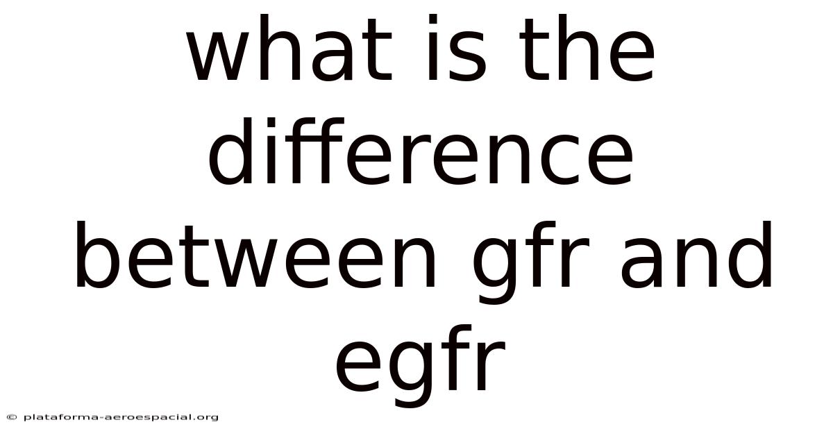 What Is The Difference Between Gfr And Egfr