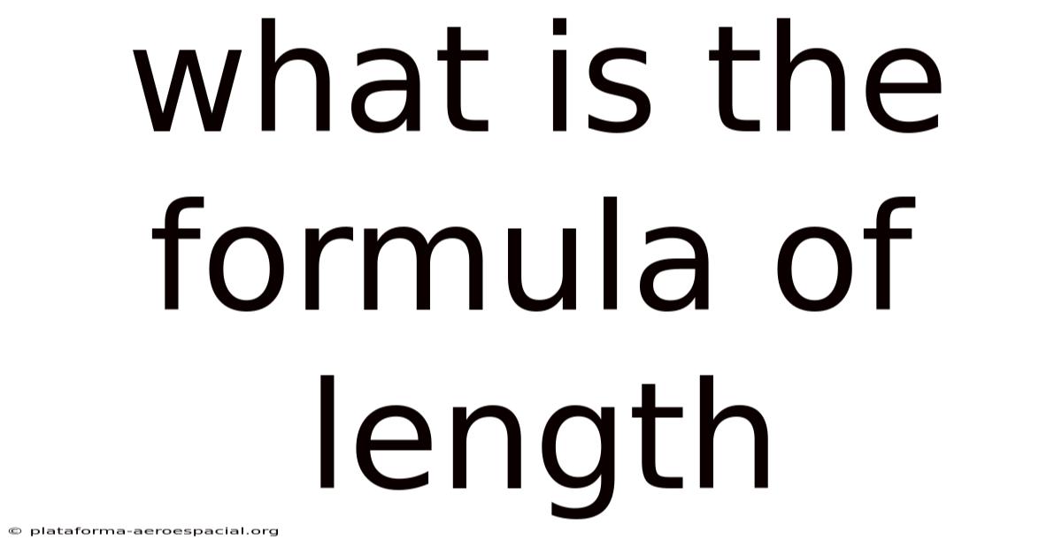 What Is The Formula Of Length