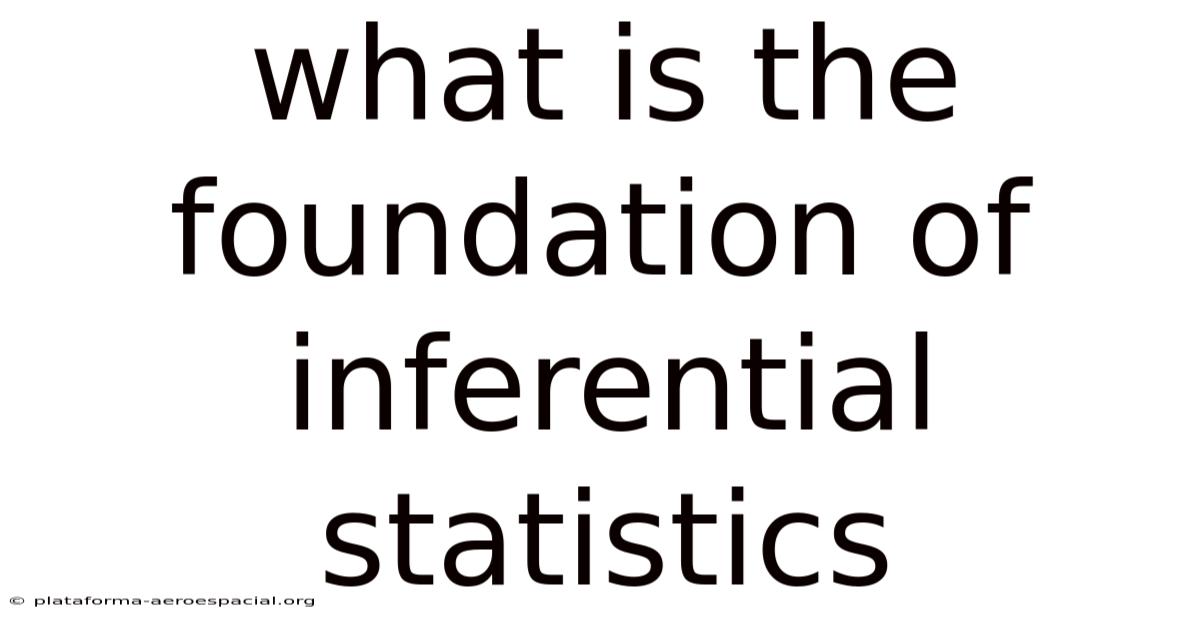 What Is The Foundation Of Inferential Statistics
