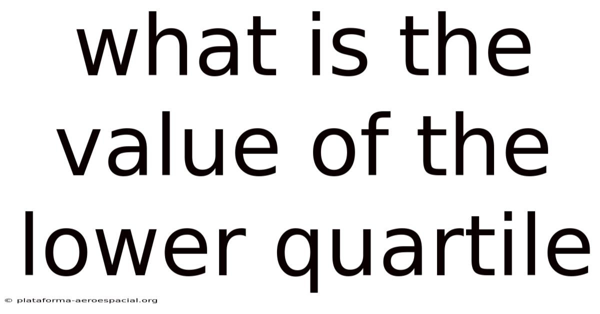 What Is The Value Of The Lower Quartile